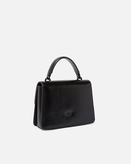 Mini Love Bag One Top Handle Light small handbag in shiny leather