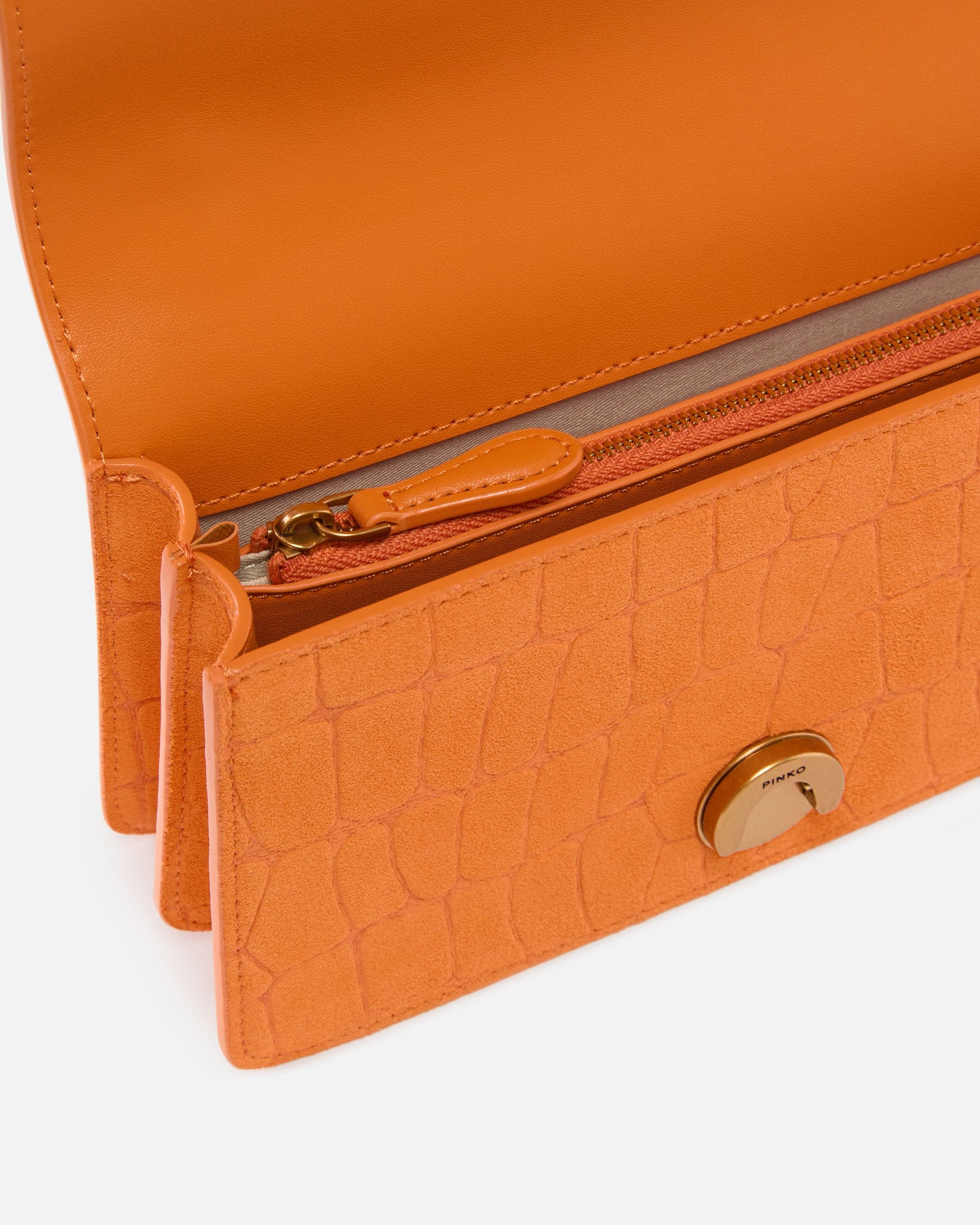 Mini Love Bag One small crossbody bag in crocodile-print leather