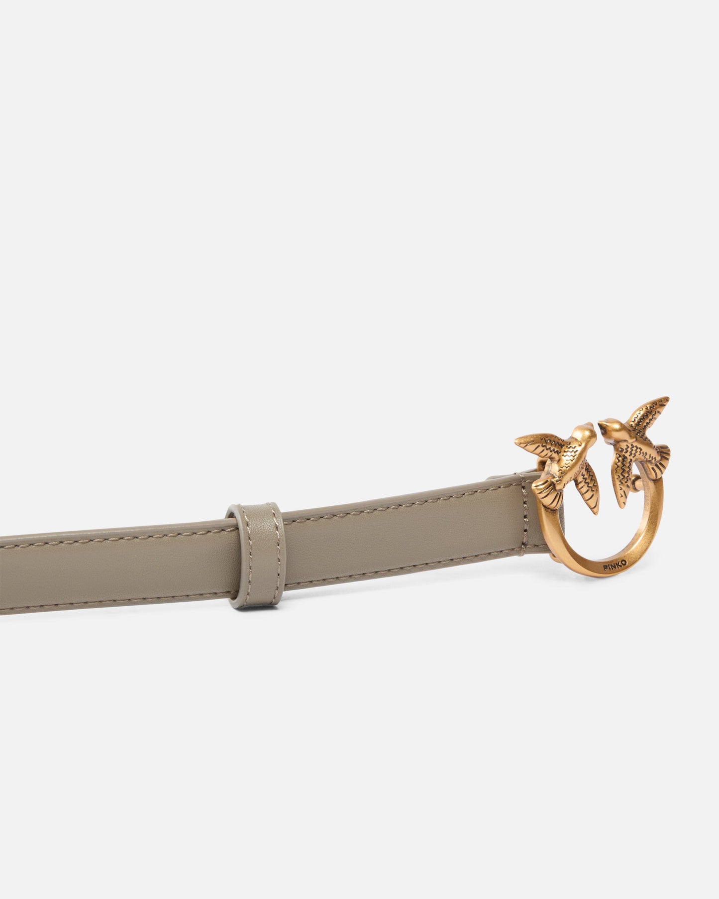 Love Birds thin leather belt 2cm