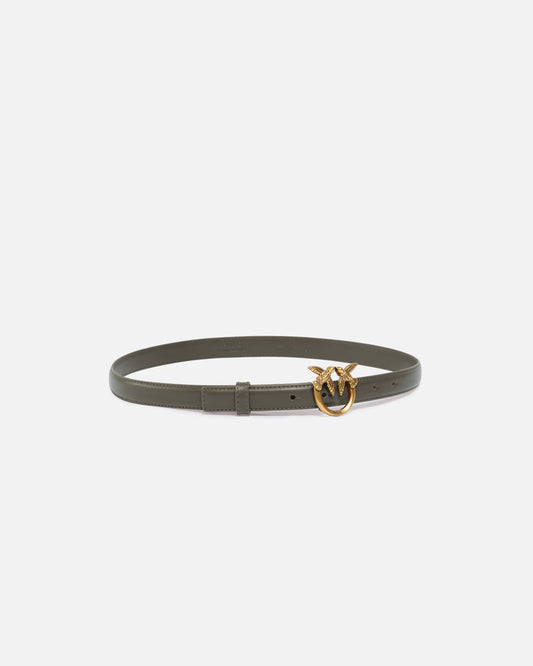 Love Birds thin leather belt 2cm