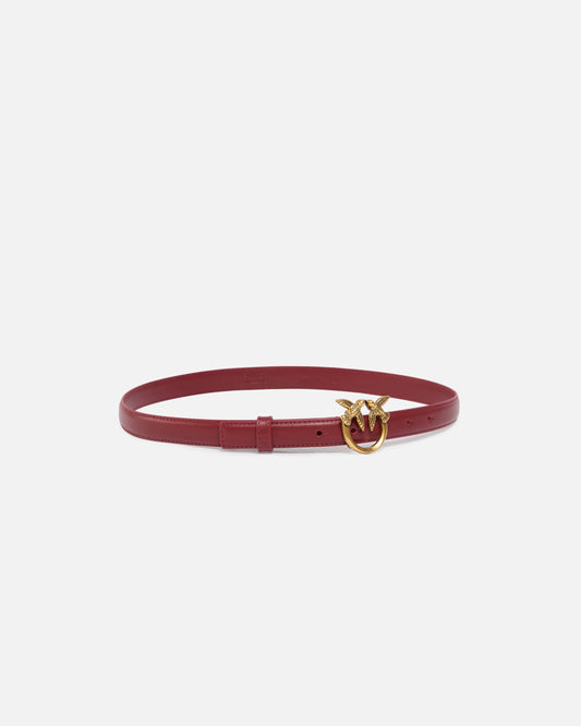 Love Birds thin leather belt 2cm