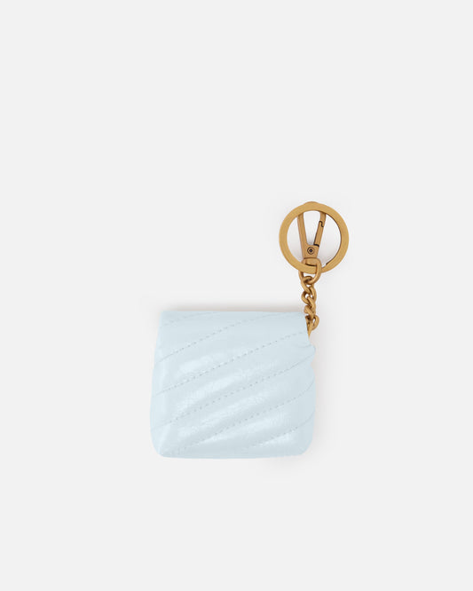 Love Bag Puff AirPods case in shiny leather
