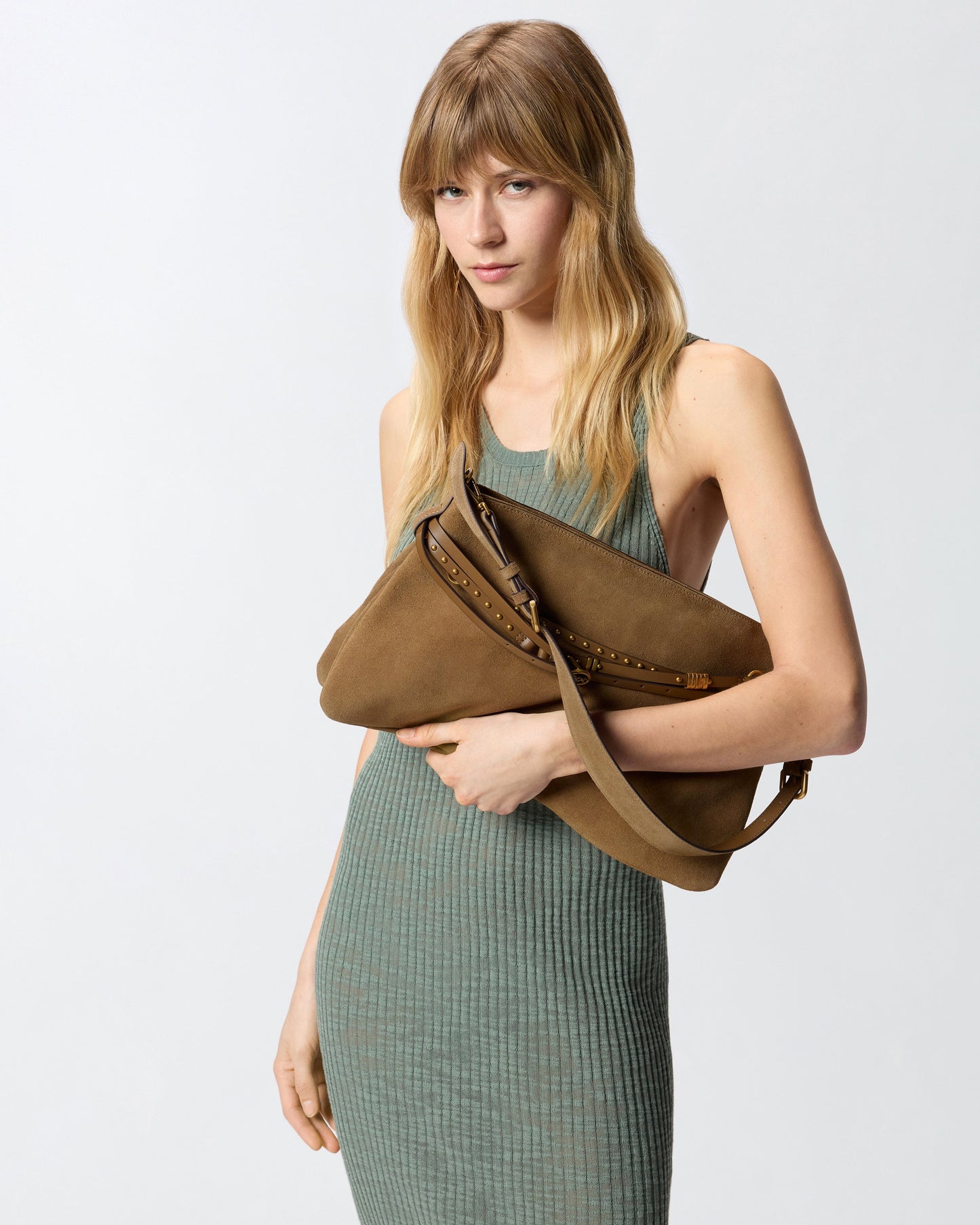 Belt Bag Big large shoulder bag in suede