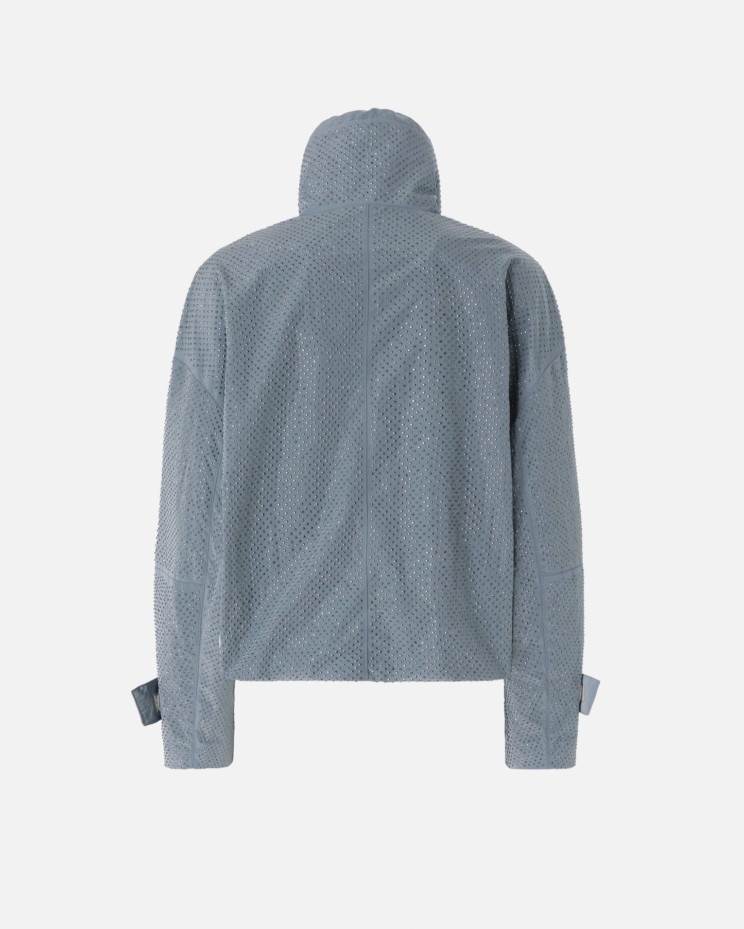 Blouson jacket with all-over micro studs
