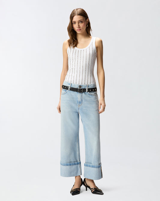 Vest top with jewel details