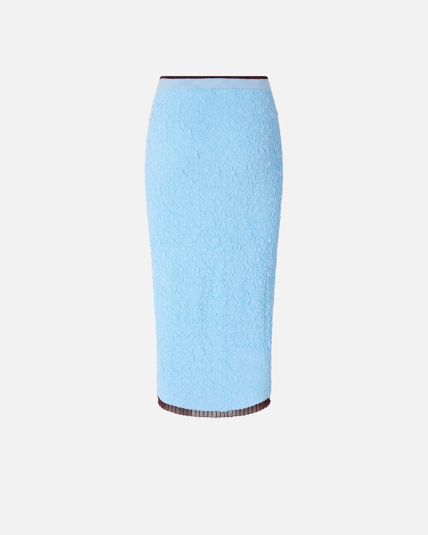 Slim-fit jacquard midi skirt