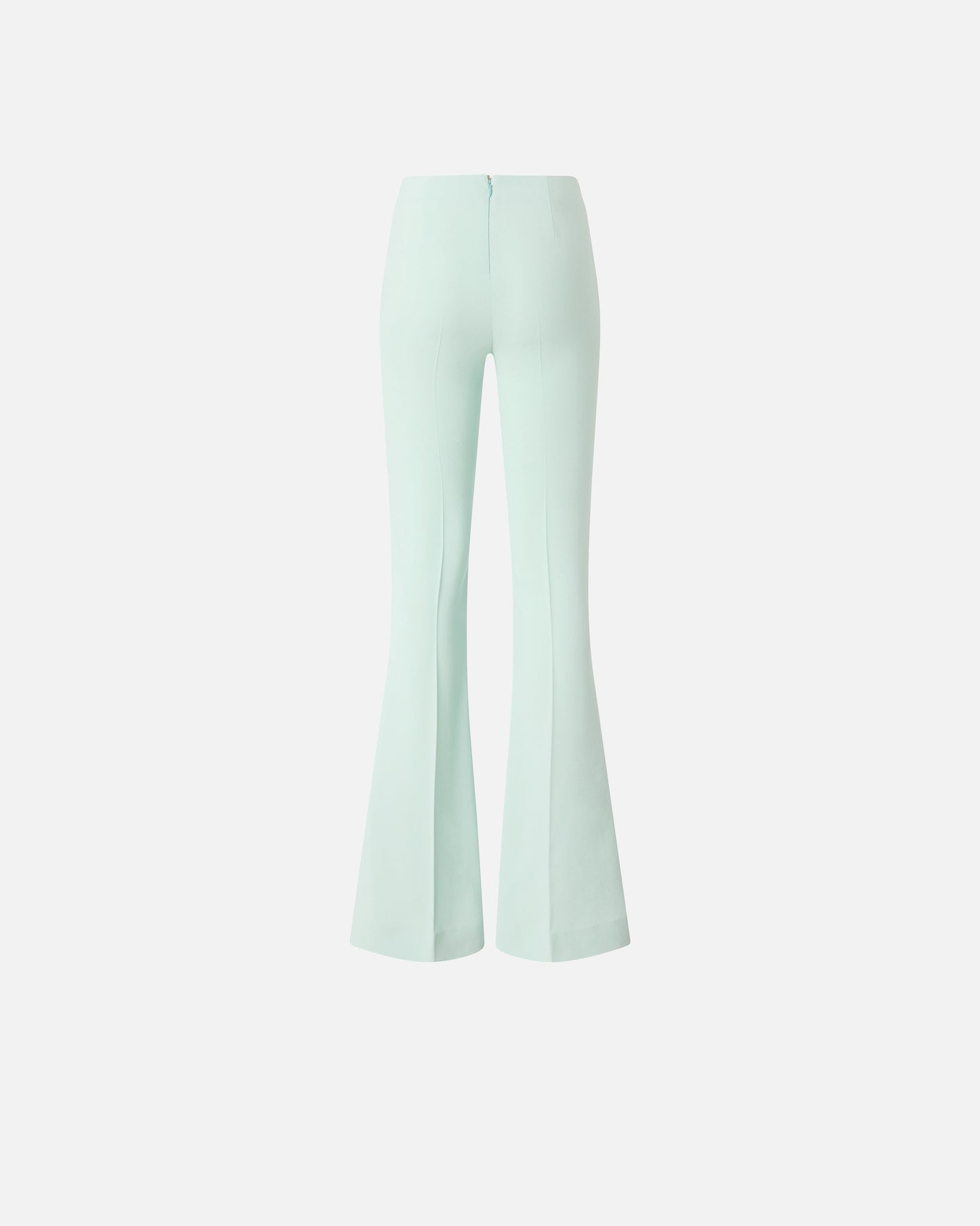 Flared trousers with pressed pleat detail