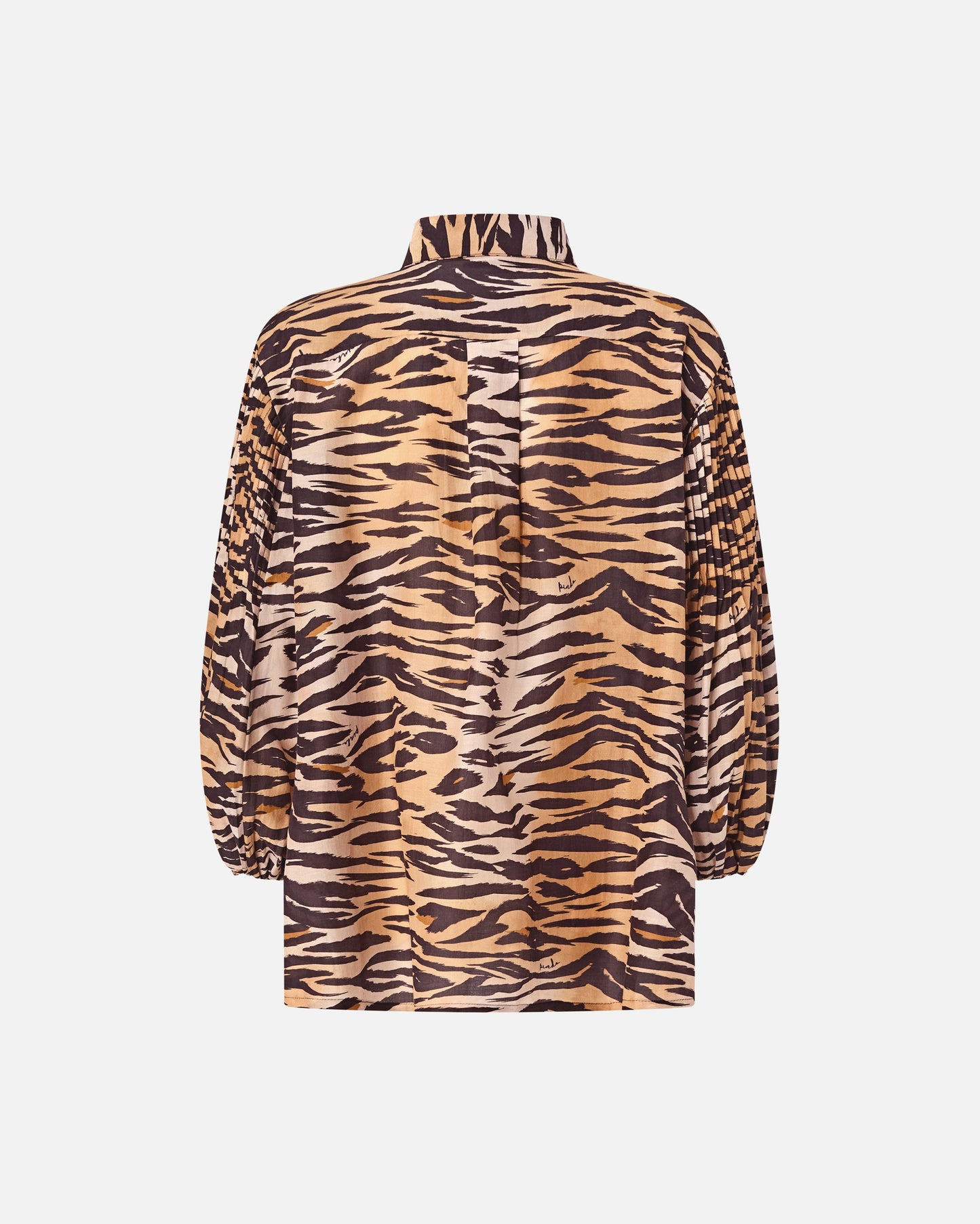 Cotton and silk blouse with animal print