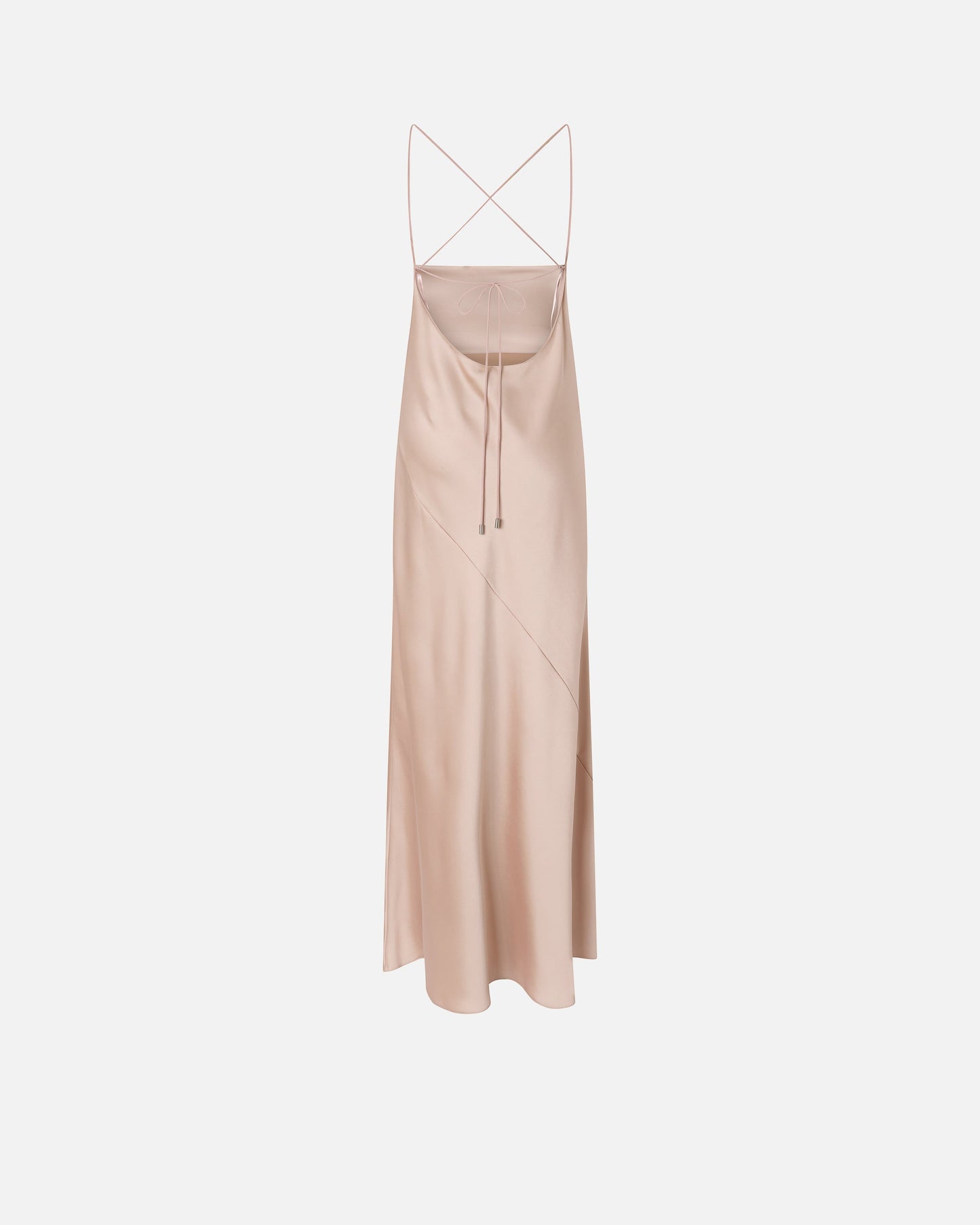 Long slip dress in satin