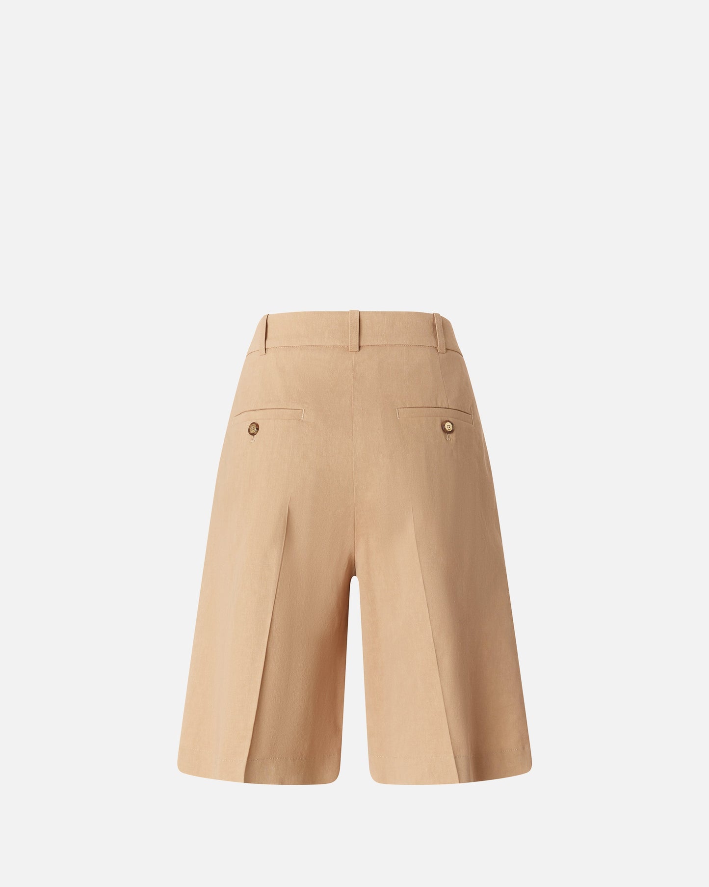 Bermuda shorts with pressed pleat detail