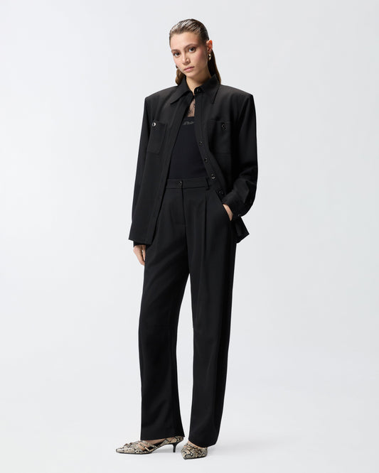 Stretch overshirt with pockets