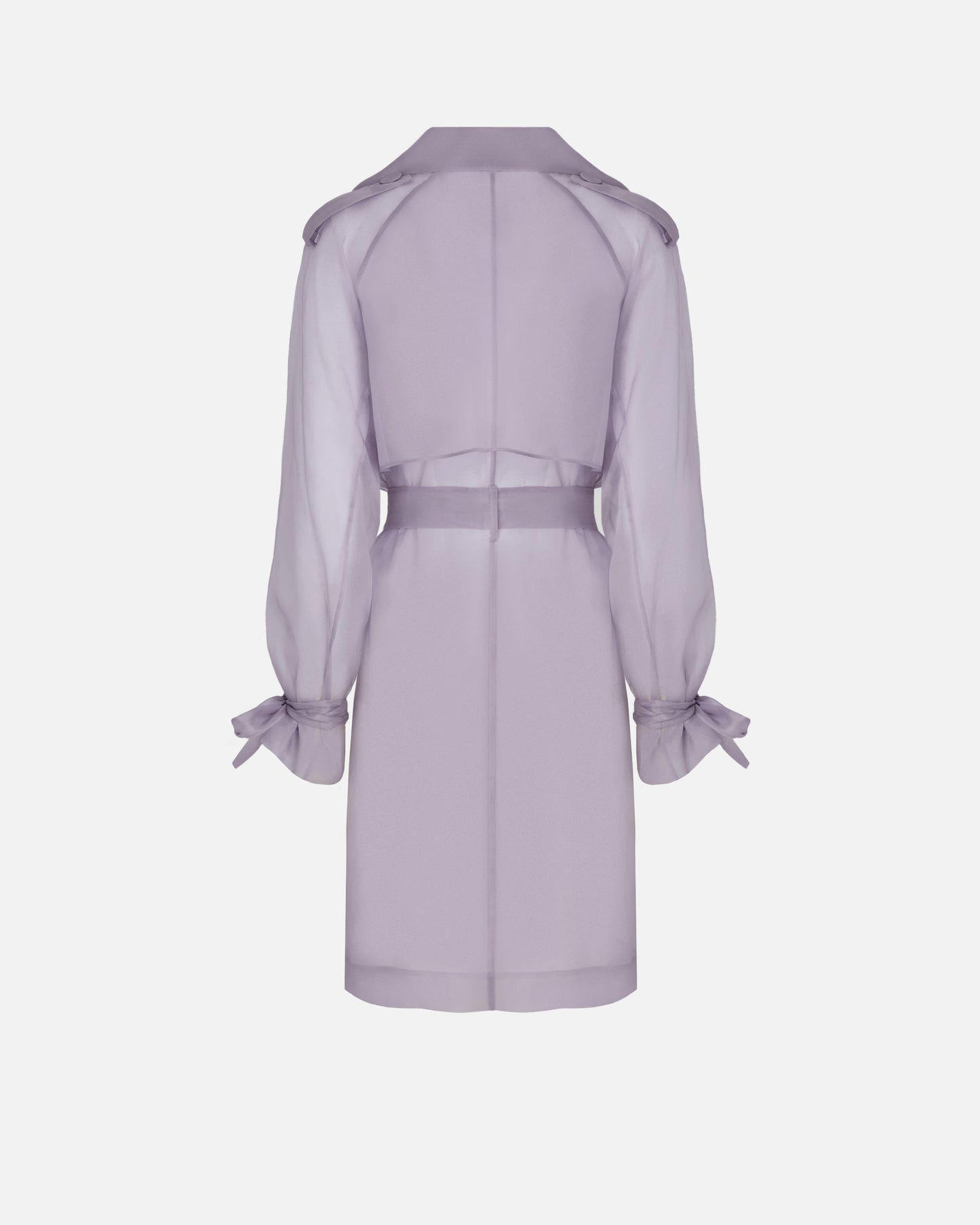 Silk organza trench coat