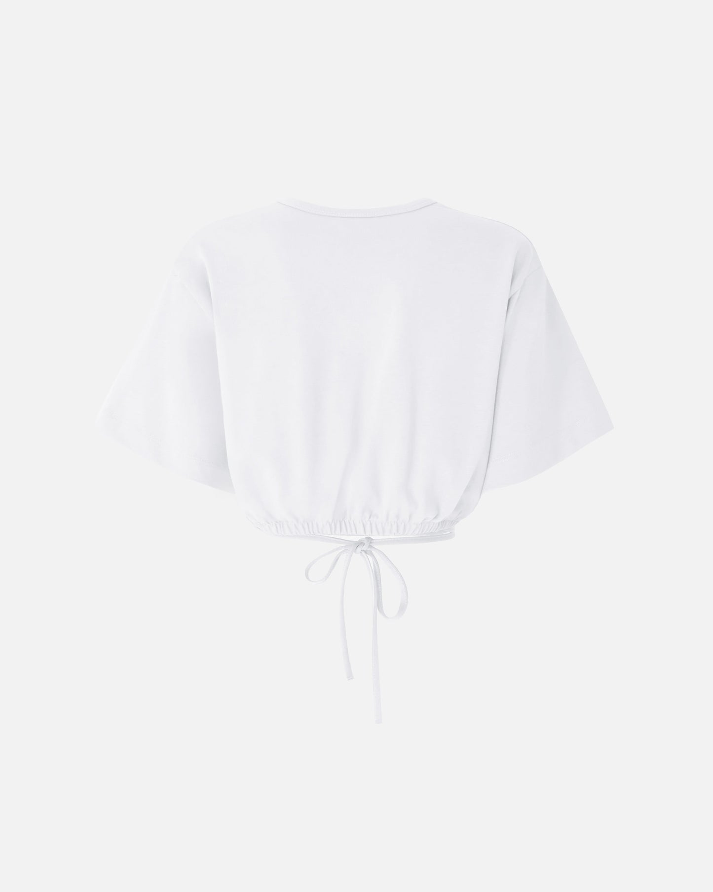 Cropped T-shirt with lace and Texan details