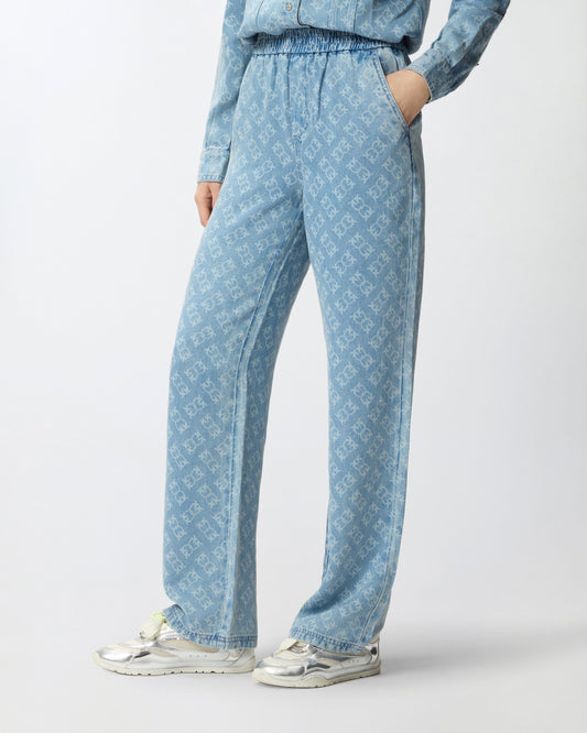 Denim jeans with Love Birds logo