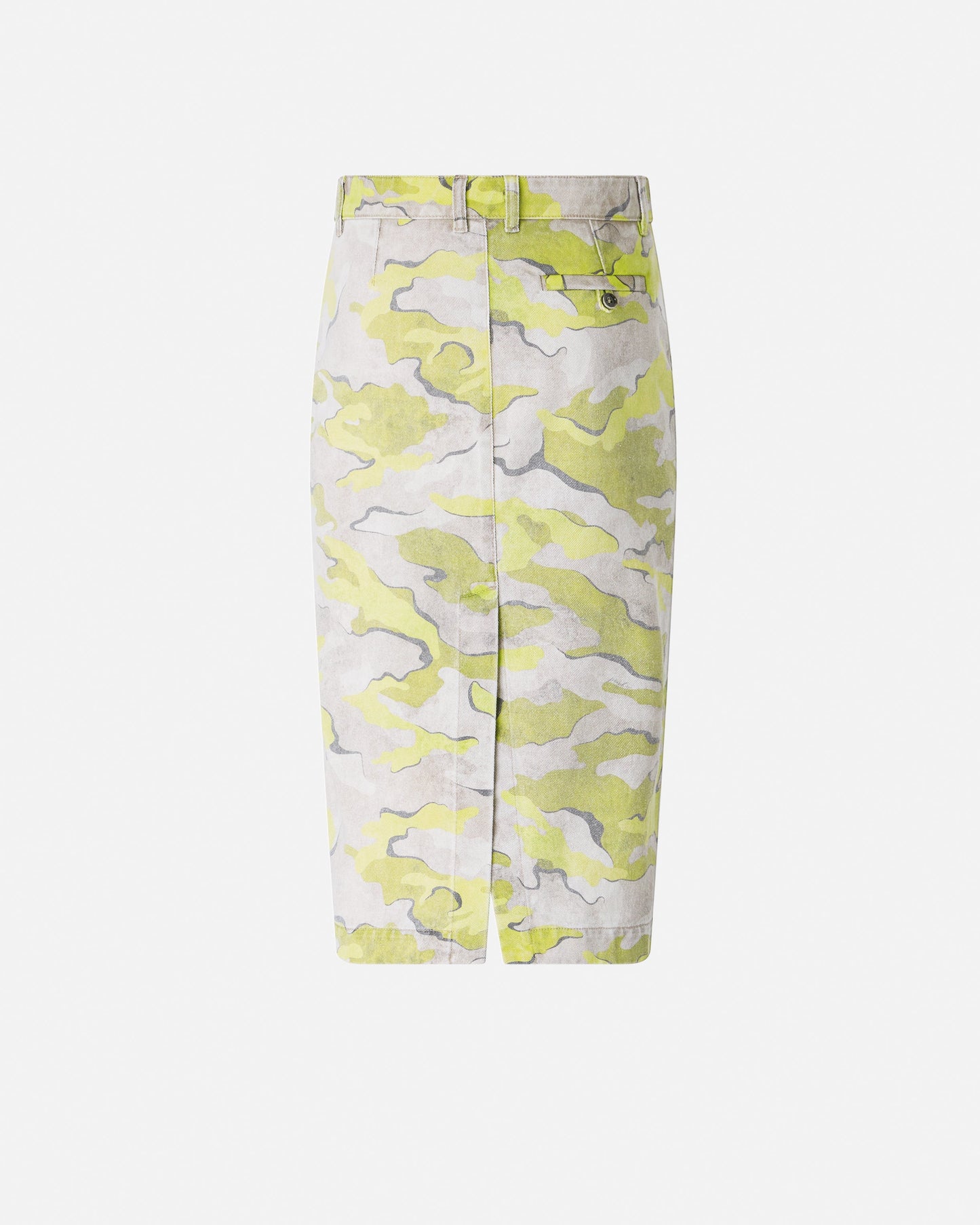 Camouflage calf-length skirt
