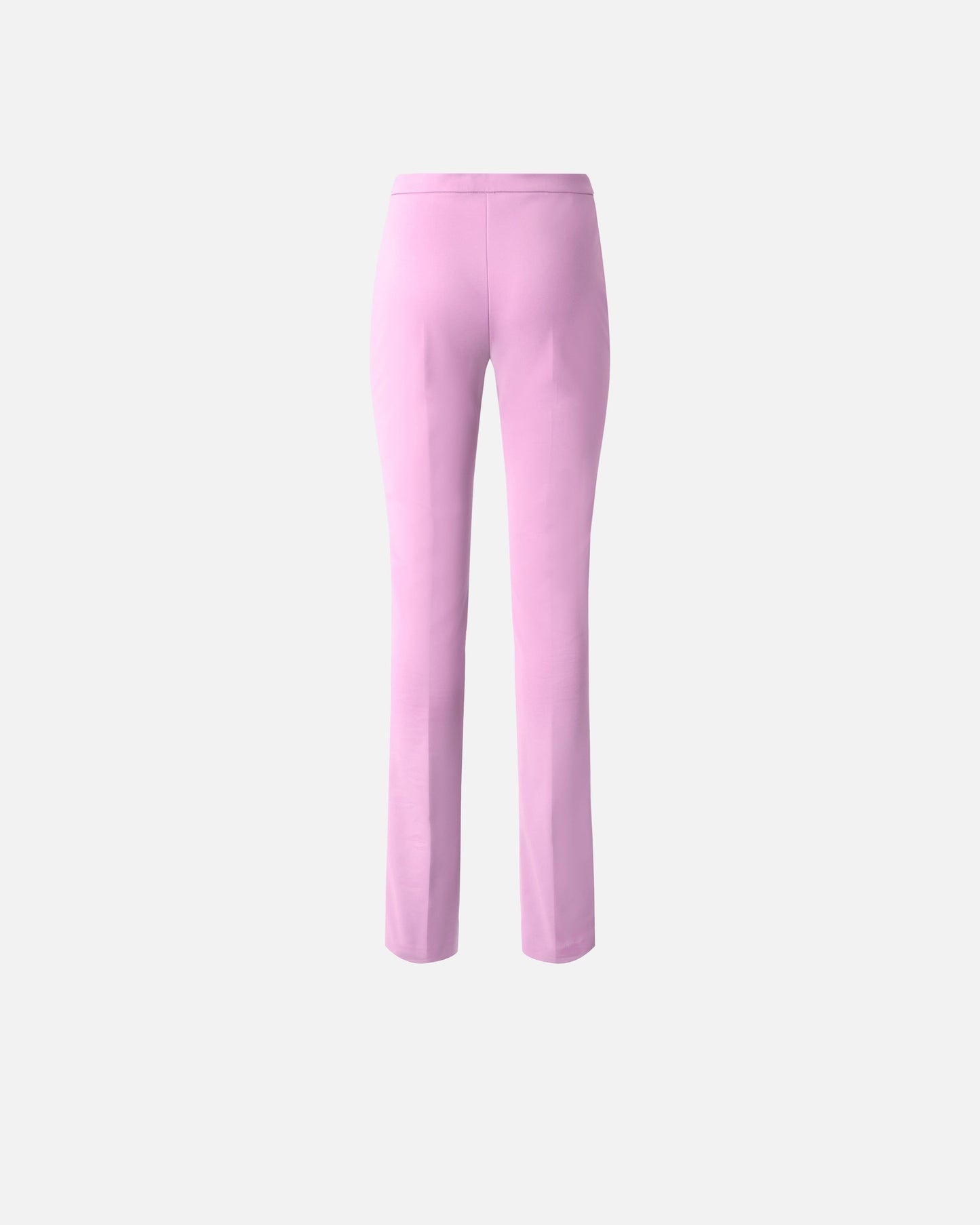 Linen-blend trousers with adjustable hem slit detail
