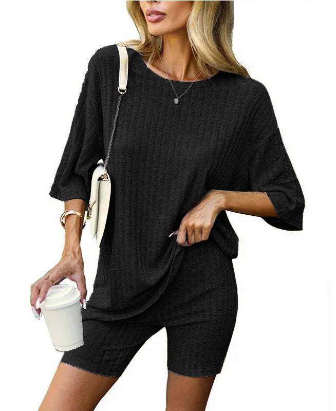 Geripptes Loungewear-Set (Zweiteiler) für Damen (2 kaufen, kostenloser Versand)