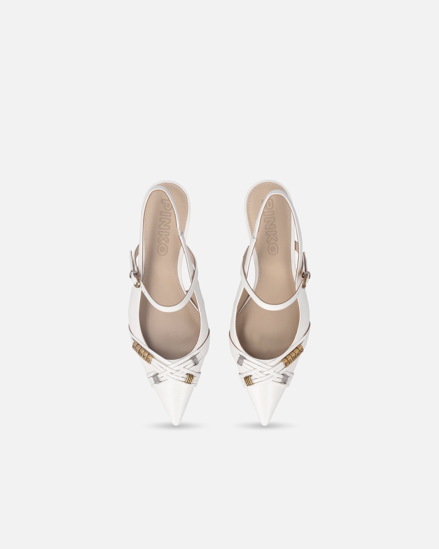 Slingbacks with straps and jewel details