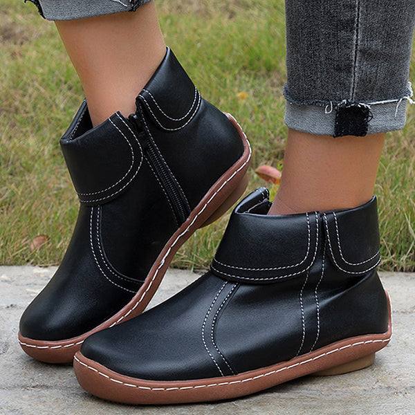 Letzter Tag 50 % RABATT – Klassische rutschfeste Leder-Stiefeletten für Damen
