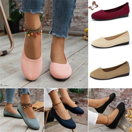 🔥Letzter Tag 50% Rabatt - Atmungsaktive Slip-On-Freizeitschuhe für Damen mit Fußgewölbestütze und rutschfester Sohle