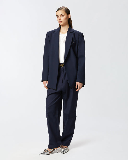 Satin blouse with cap sleeves