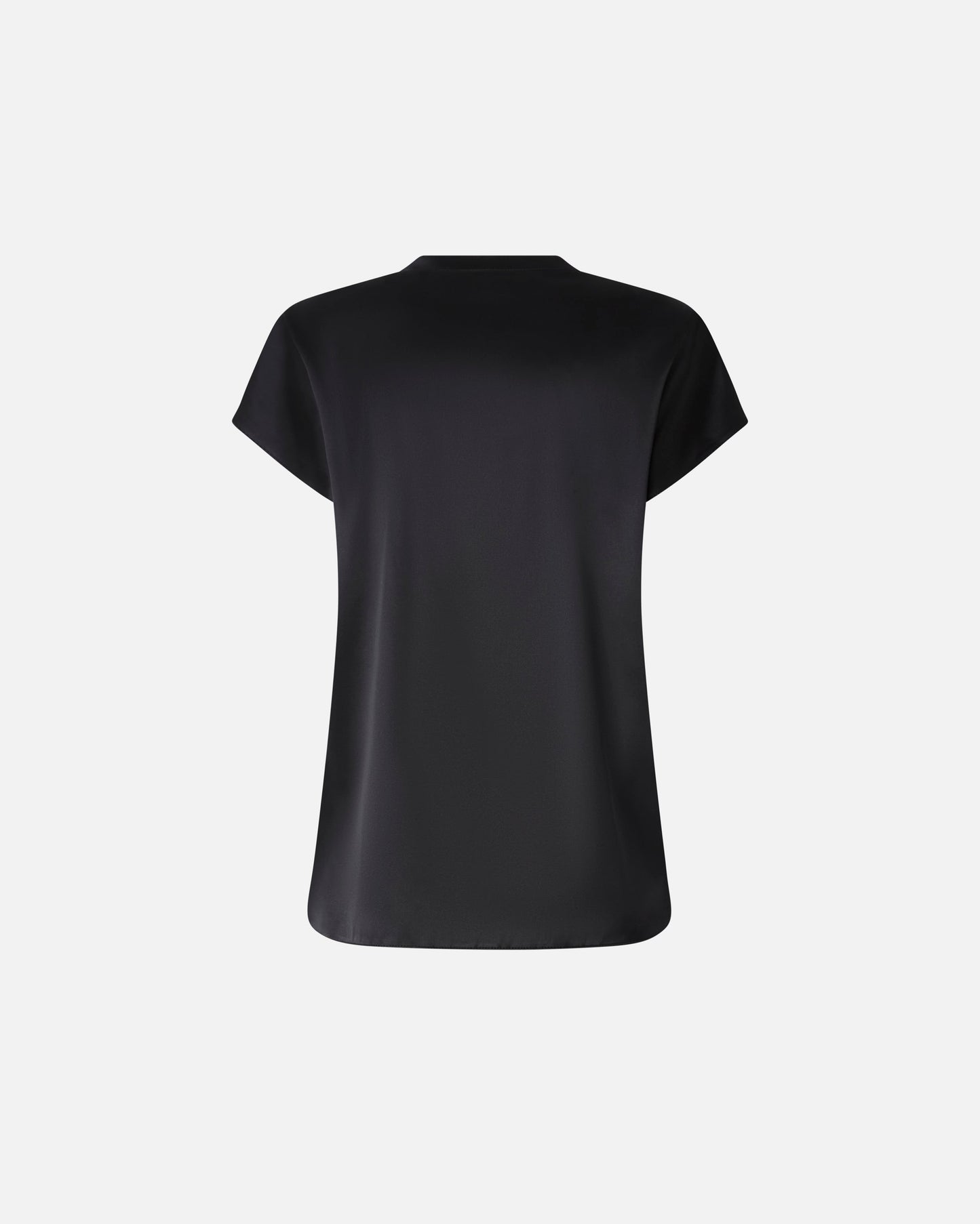Short-sleeved satin blouse