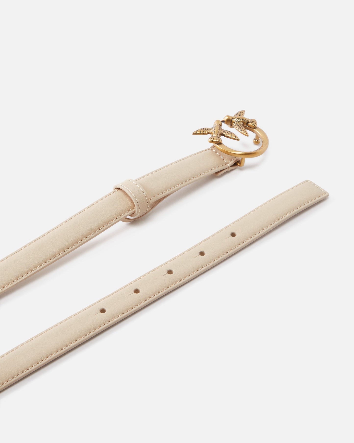 Love Birds thin leather belt 2cm
