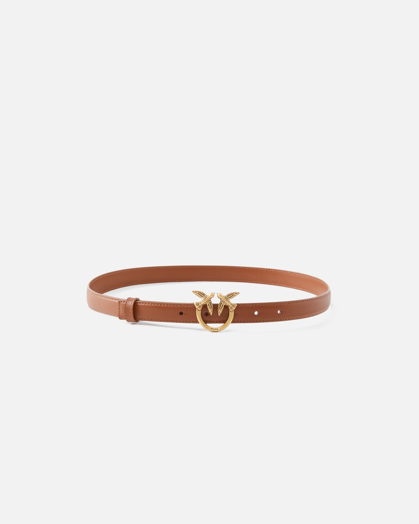 Love Birds thin leather belt 2cm
