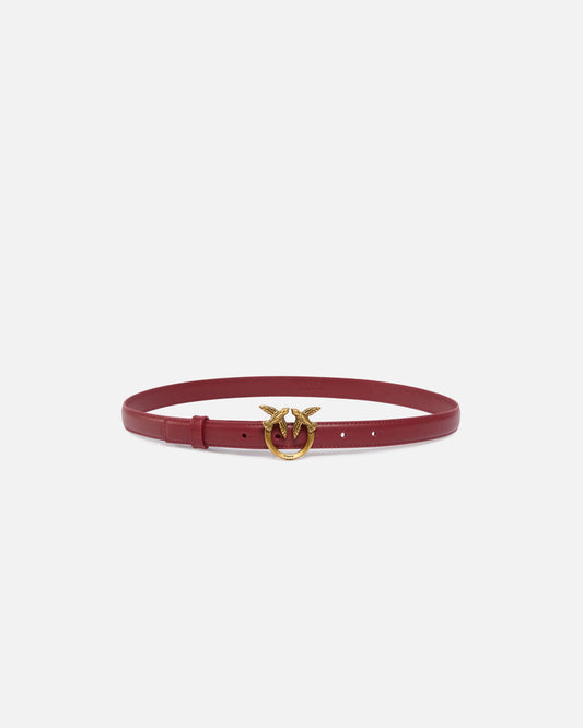 Love Birds thin leather belt 2cm
