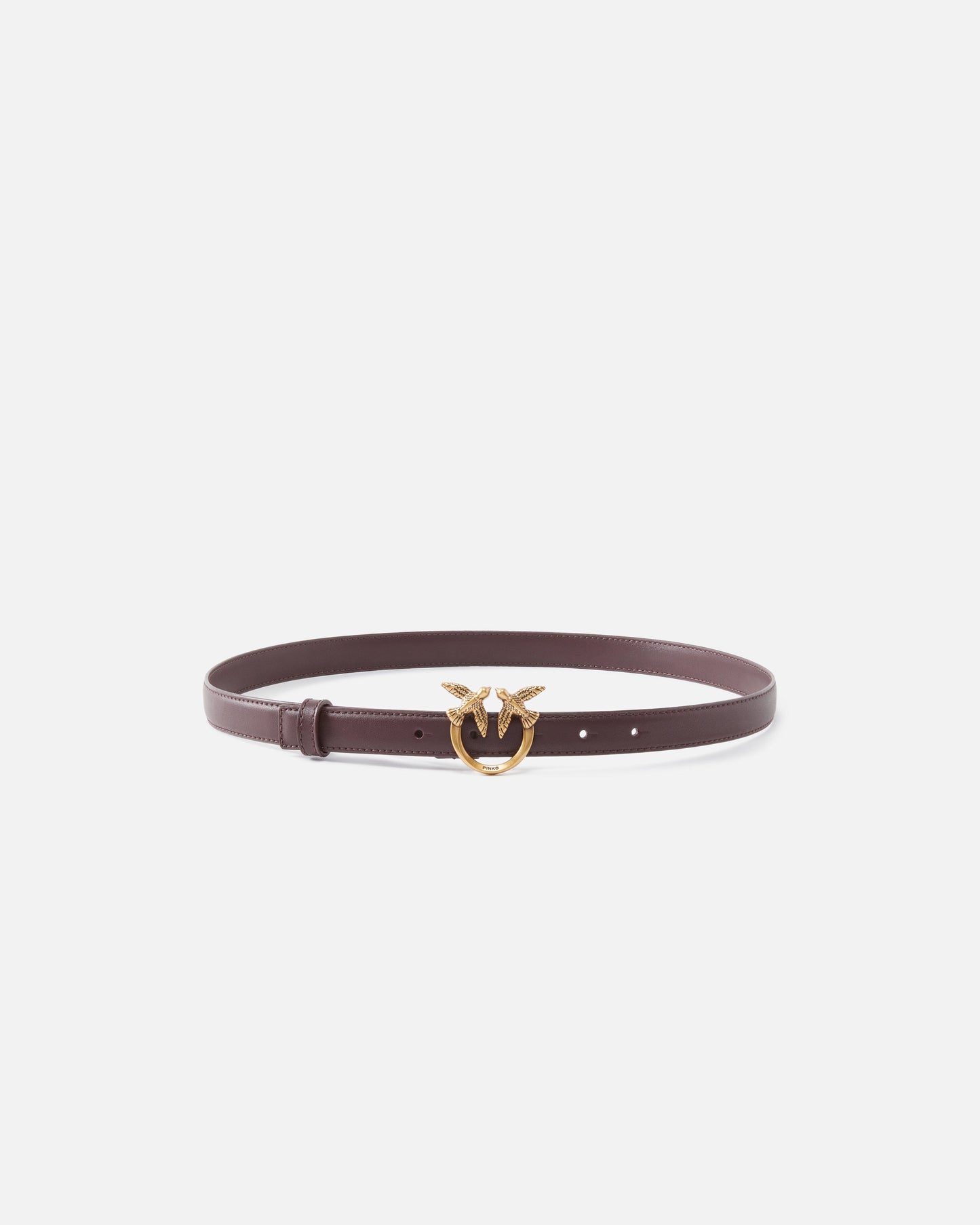 Love Birds thin leather belt 2cm