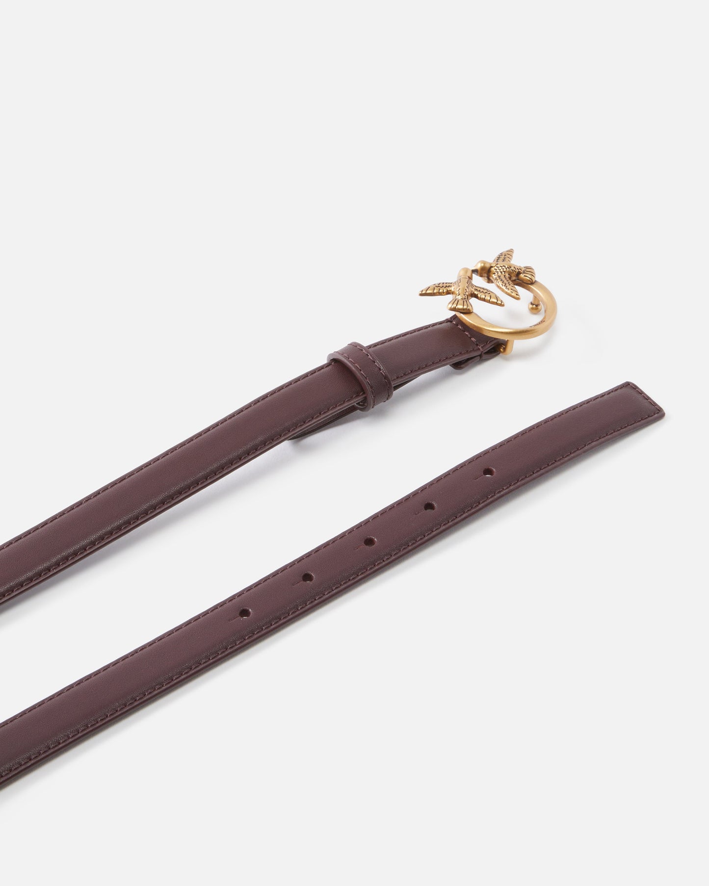Love Birds thin leather belt 2cm