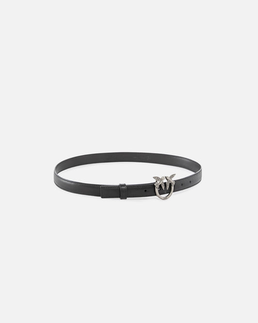 Love Birds thin leather belt 2cm