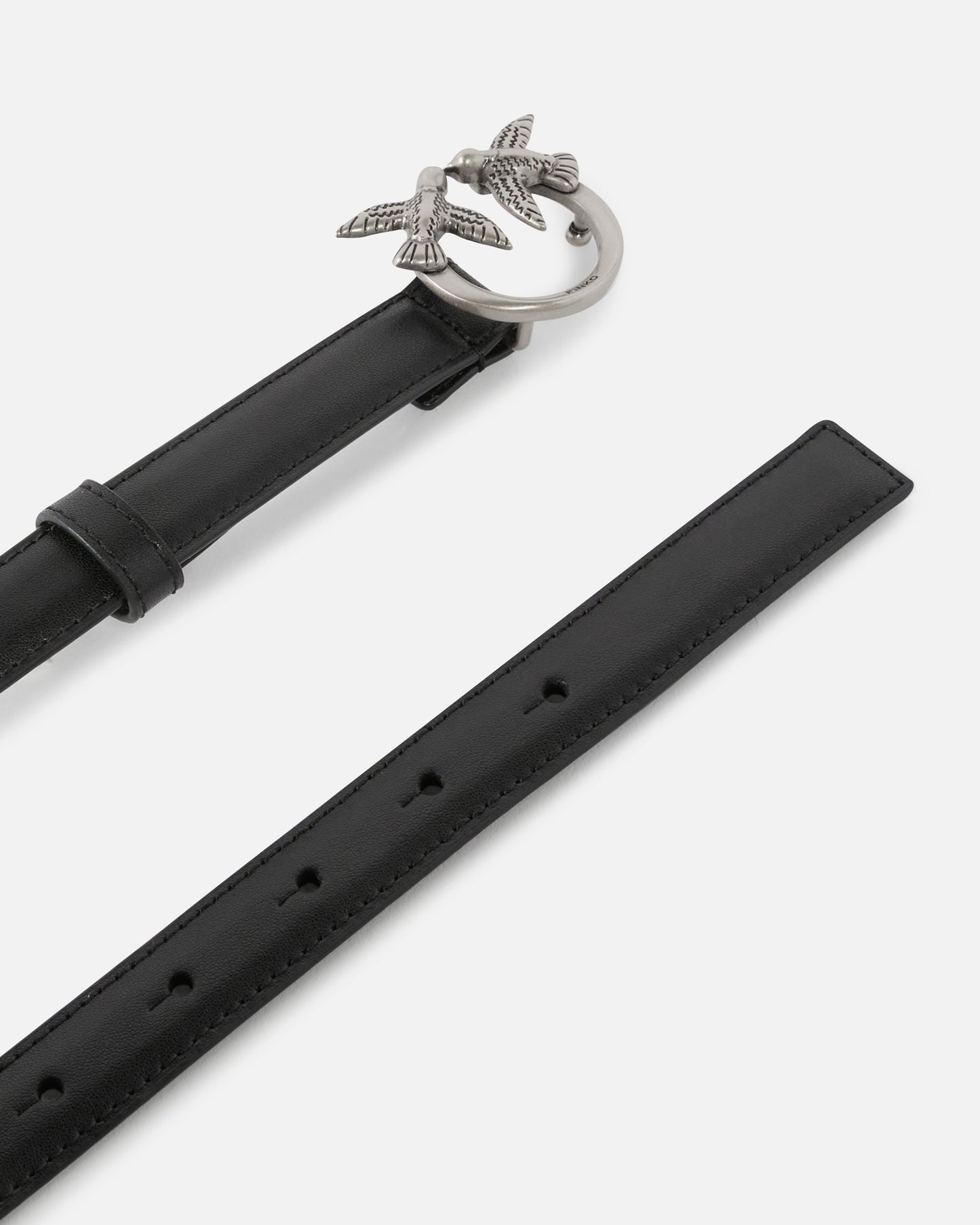 Love Birds thin leather belt 2cm