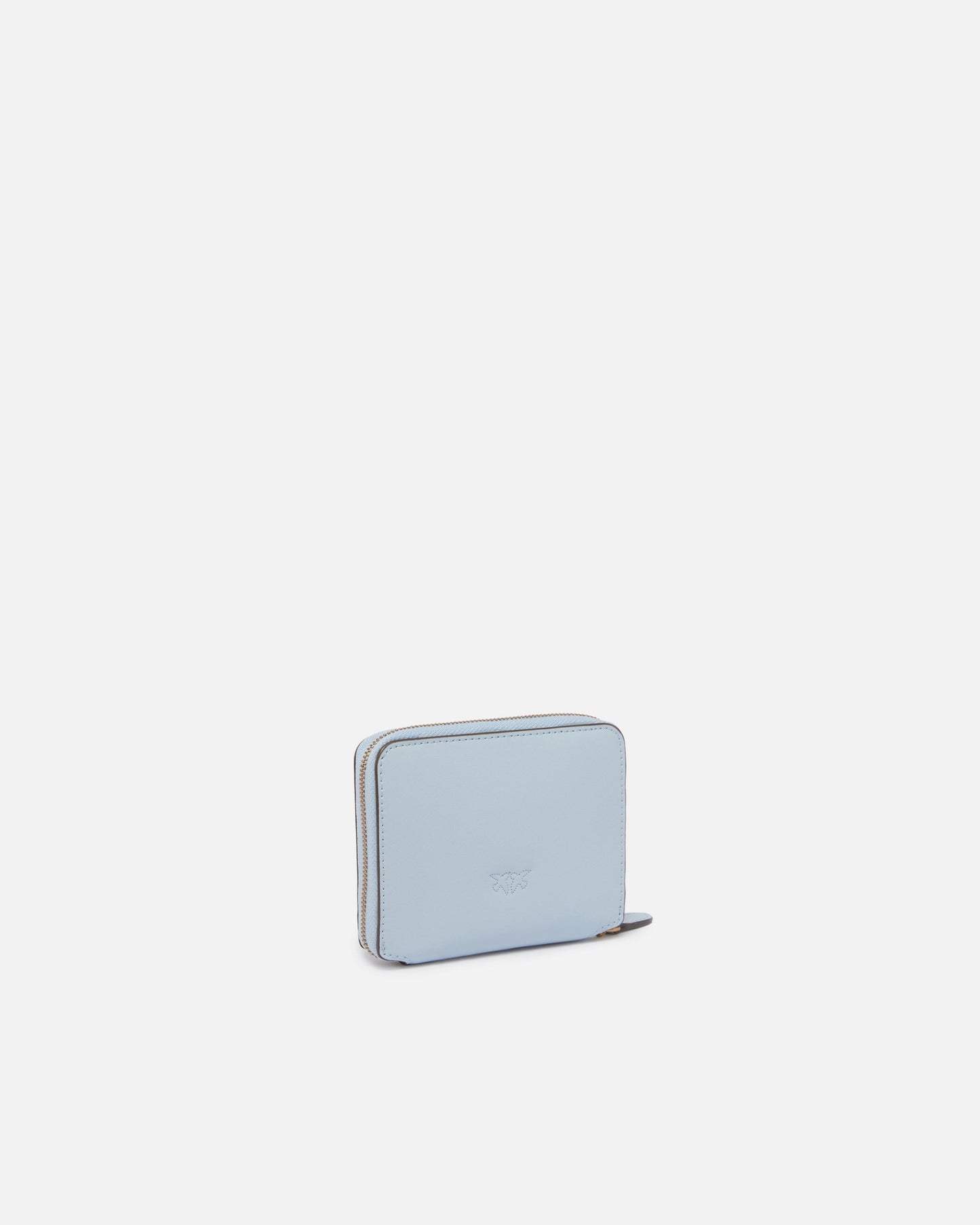 Square leather zip-around purse