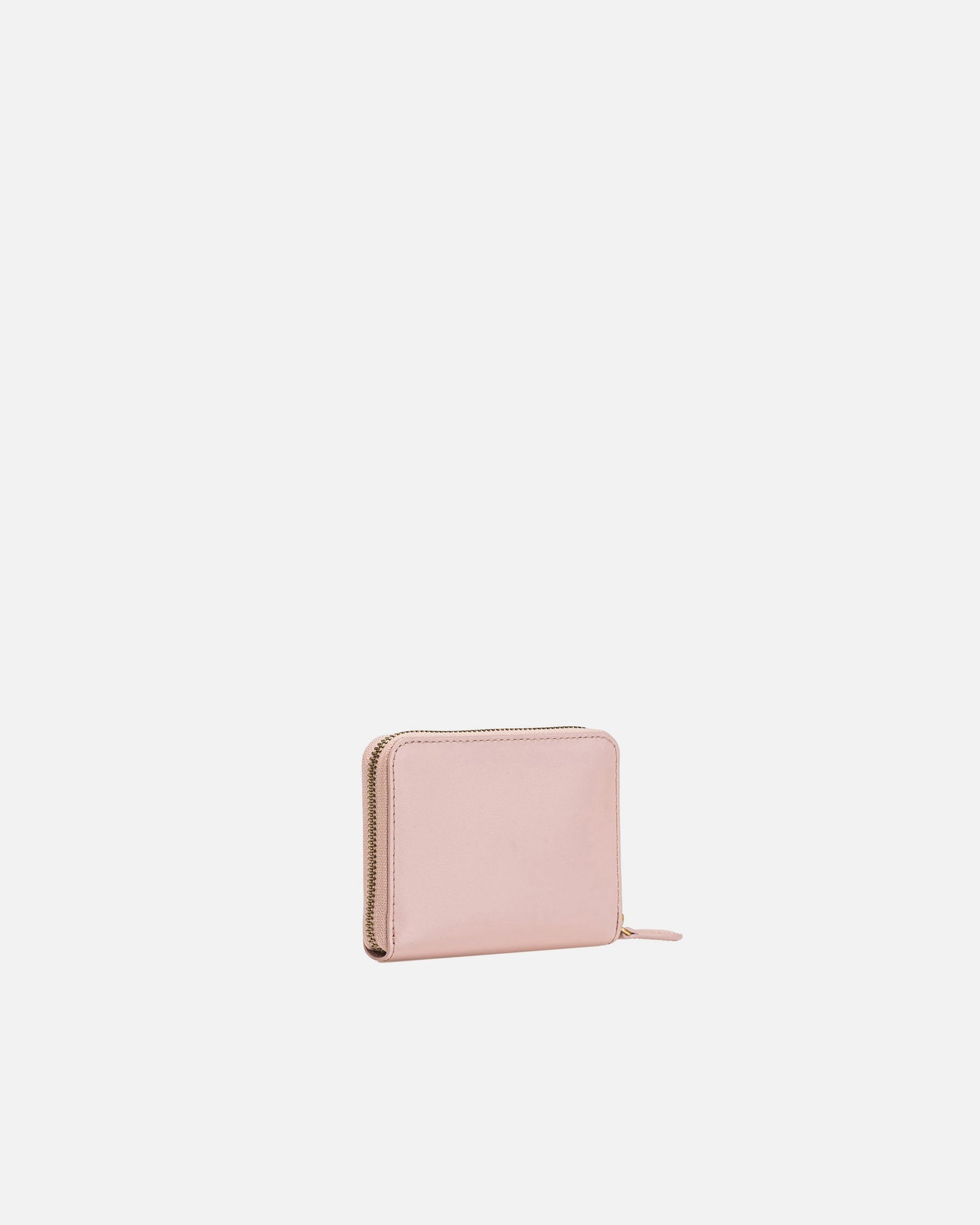 Square leather zip-around purse