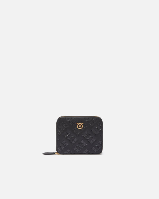 Square wallet in Monogram imprinted leather