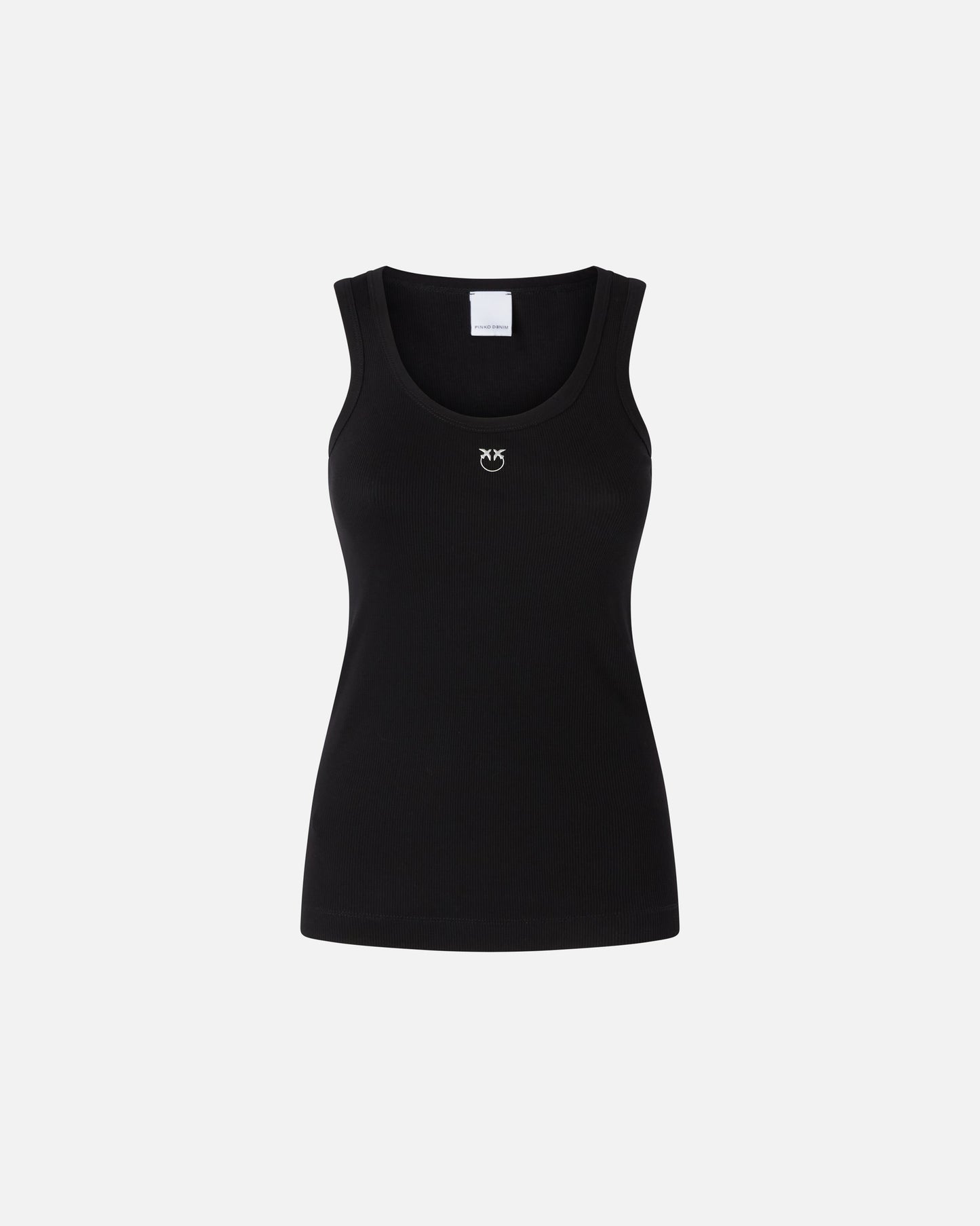 Ribbed vest top with birds logo