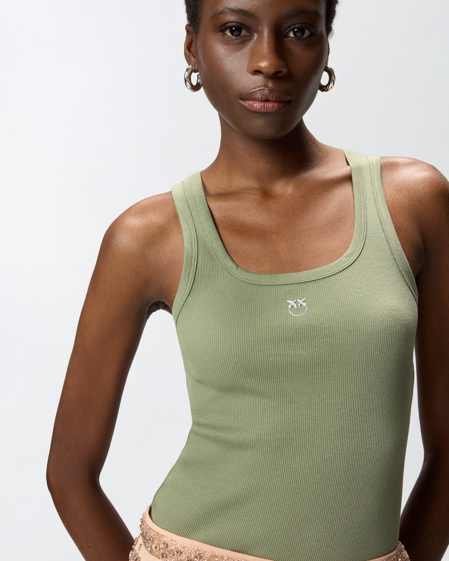 Vest top with Love Birds golden detail