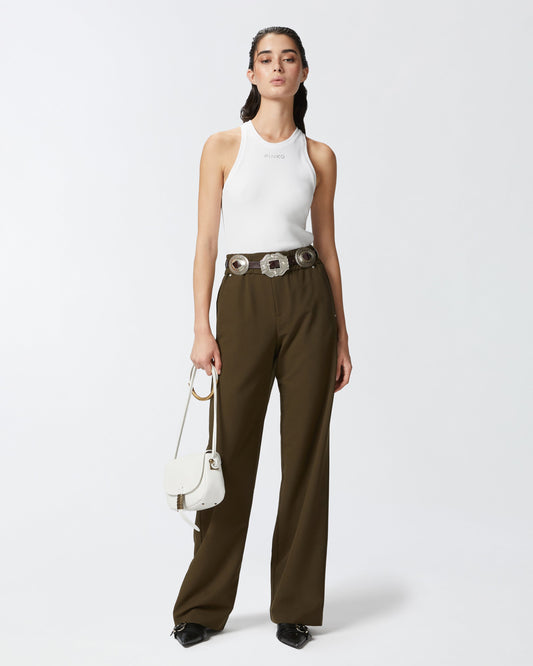 Ribbed camisole top with logo