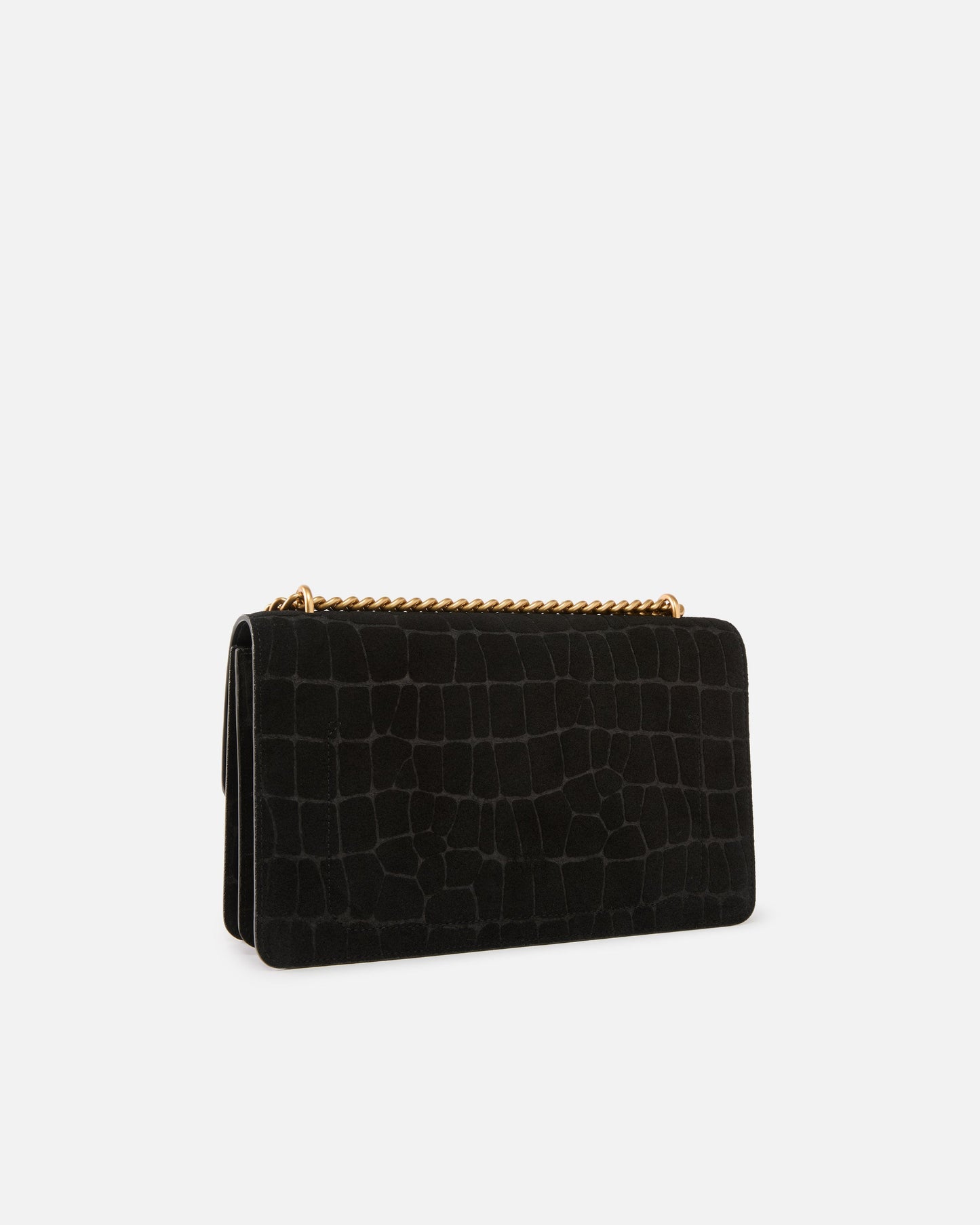 Love Bag One medium crossbody bag in crocodile-print leather