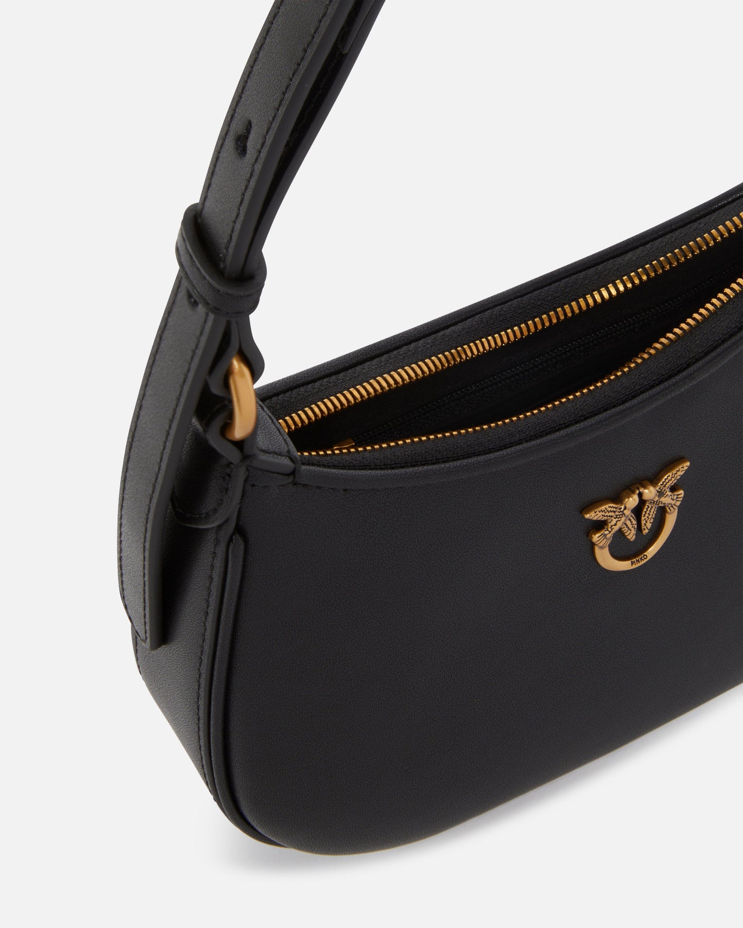 Half Moon baby leather shoulder bag