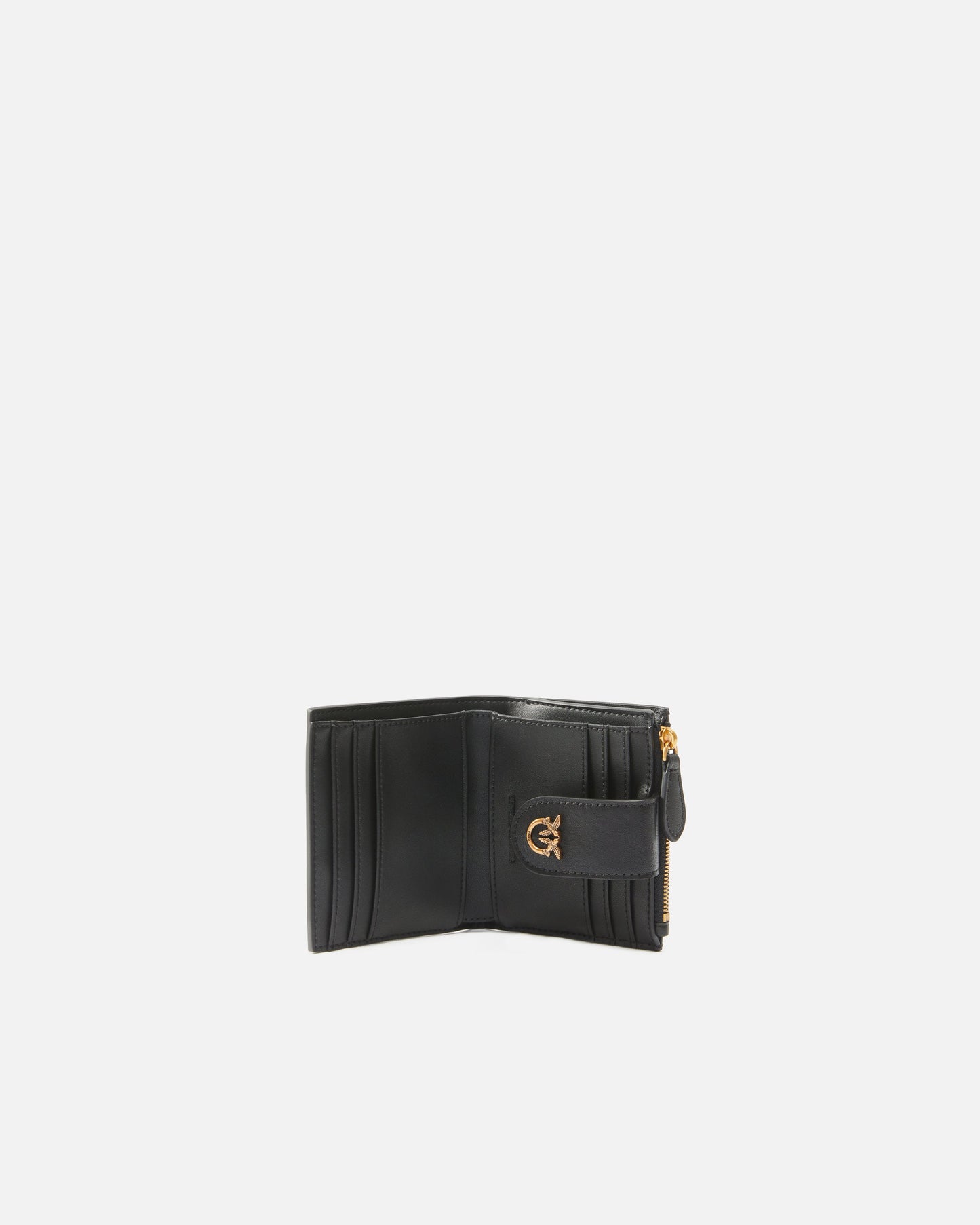 Small smooth leather wallet with logo