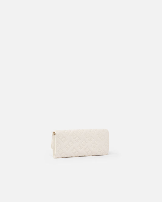 Rectangular Monogram leather wallet with strap