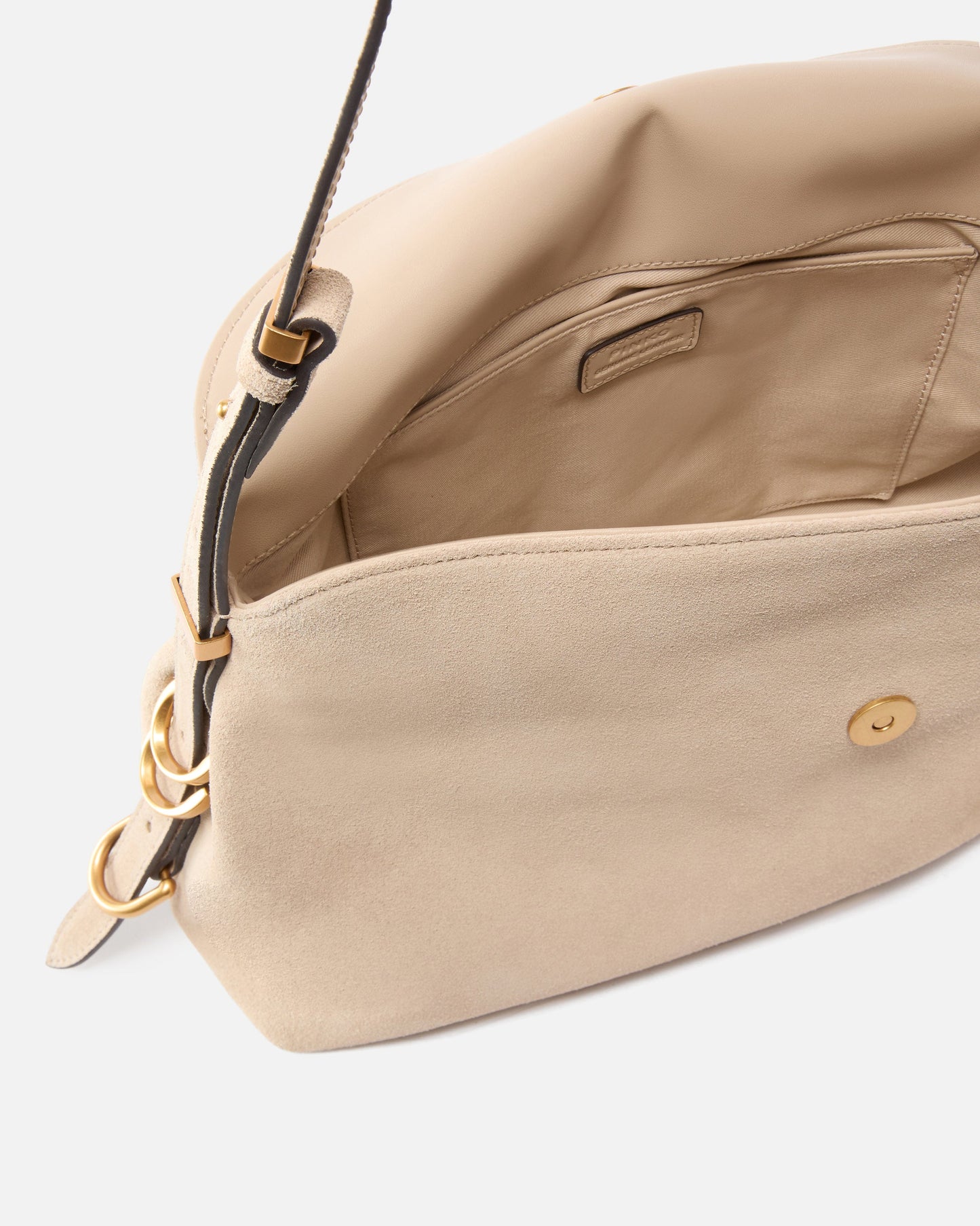 Saddle Bag Baguette medium shoulder bag in suede