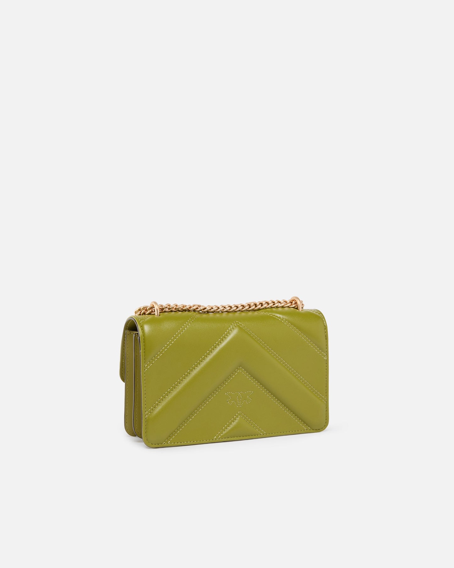 Mini Love Bag One shoulder bag in chevron leather and nappa with triple chain