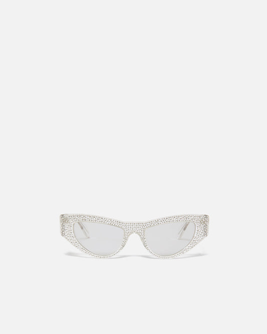 Cat-eye sunglasses with rhinestones