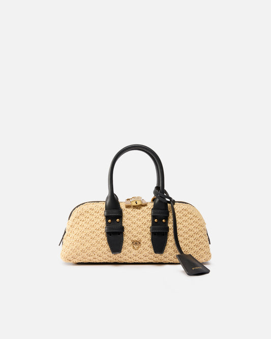 Escape Bag Horizontal small raffia handbag