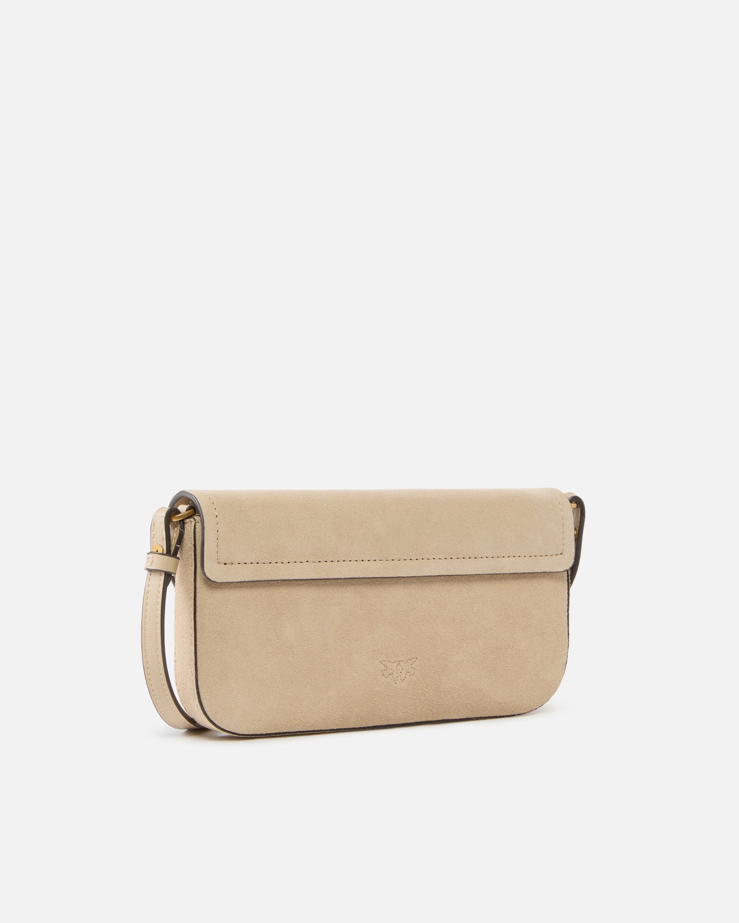 Saddle Flat medium shoulder bag in suede