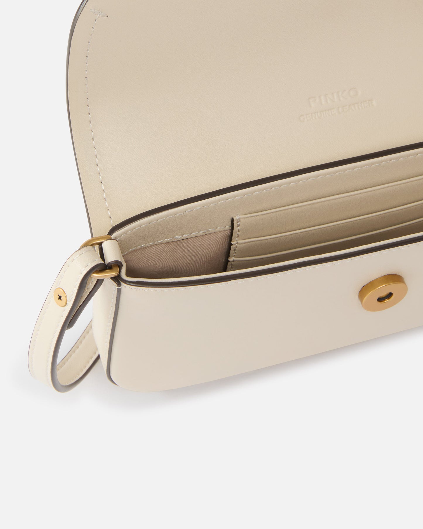 Saddle Flat medium shoulder bag in leather