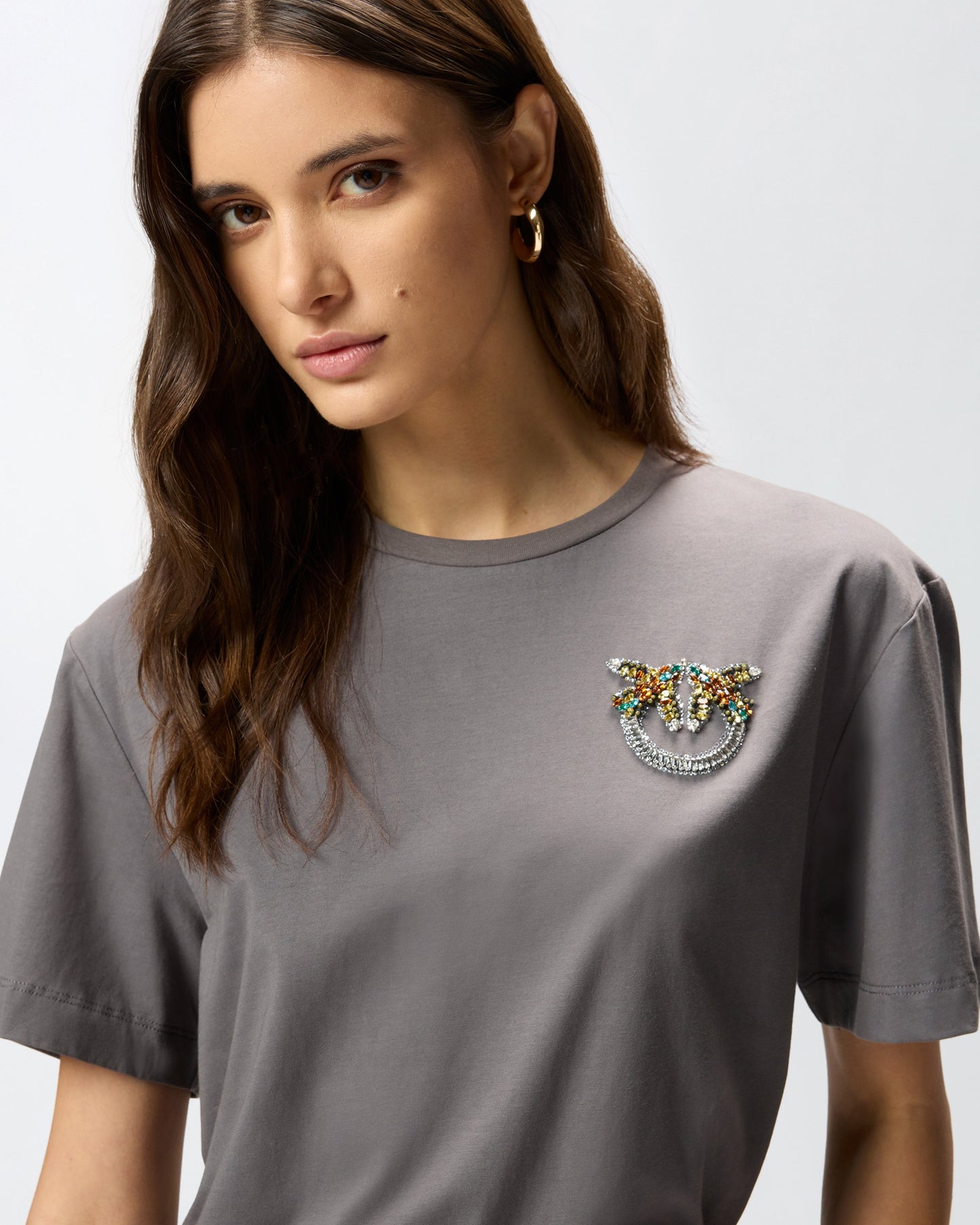 T-shirt with Love Birds jewel detail
